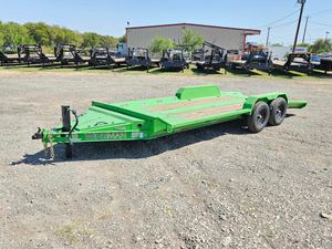 20' WMX Equipment Trailer (2) 7k Torsion Axles - Green