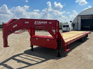 30' Gooseneck (2) 8k Axles 14ply tires Slide in Ramps