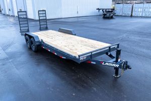 22' Equipment Trailer 14k GVWR HD Stand up Ramps